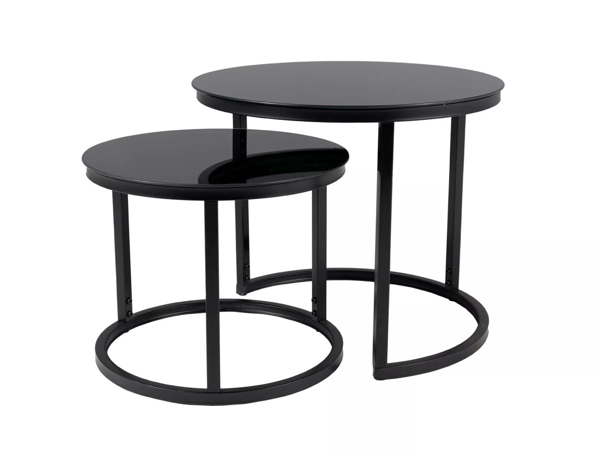 Set di 2 tavolini da caffè Atlanta D II Nero