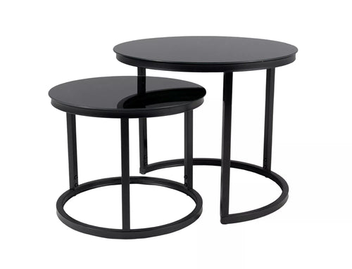 Set di 2 tavolini da caffè Atlanta D II Nero