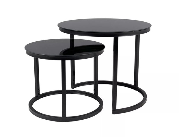 Set di 2 tavolini da caffè Atlanta D II Nero