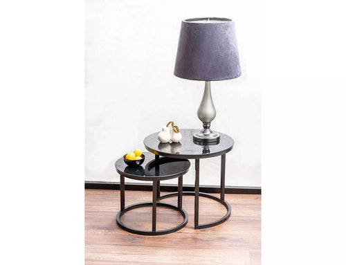 Set di 2 tavolini da caffè Atlanta D II Nero (1)