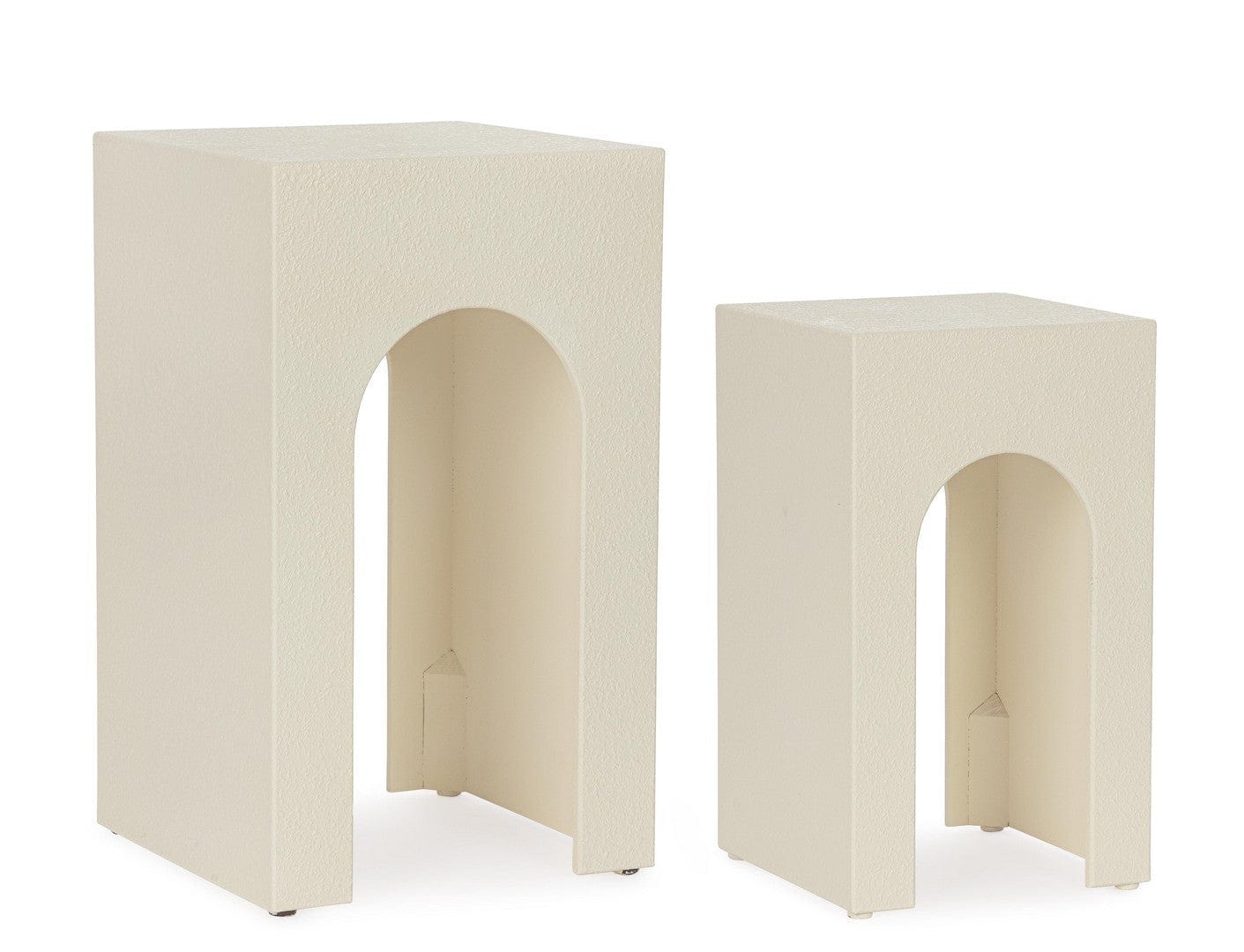 Bizzotto Set di 2 tavolini da caffè Creamy Rectangular Crema