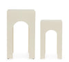 Bizzotto Set di 2 tavolini da caffè Creamy Rectangular Crema