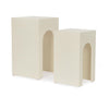 Bizzotto Set di 2 tavolini da caffè Creamy Rectangular Crema