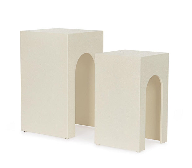 Bizzotto Set di 2 tavolini da caffè Creamy Rectangular Crema