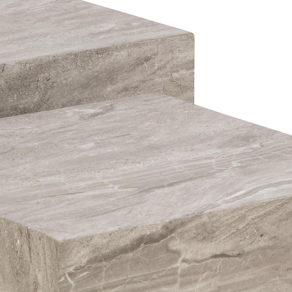 Set di 2 tavolini da caffè Dice Grigio (2)