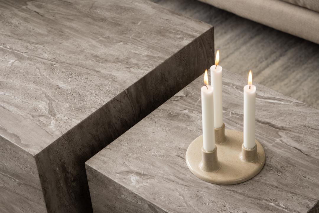 Set di 2 tavolini da caffè Dice Grigio (5)