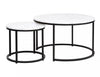 Set di 2 tavolini da caffè Dion Bianco e Nero