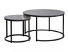 Set di 2 tavolini da caffè Dion Nero