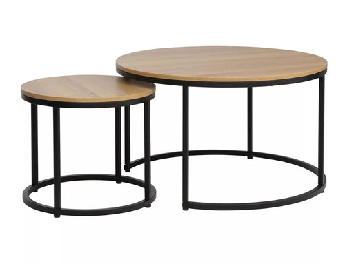 Set di 2 tavolini da caffè Dion Quercia