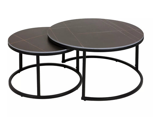 Set di 2 tavolini da caffè Ferrante D Nero