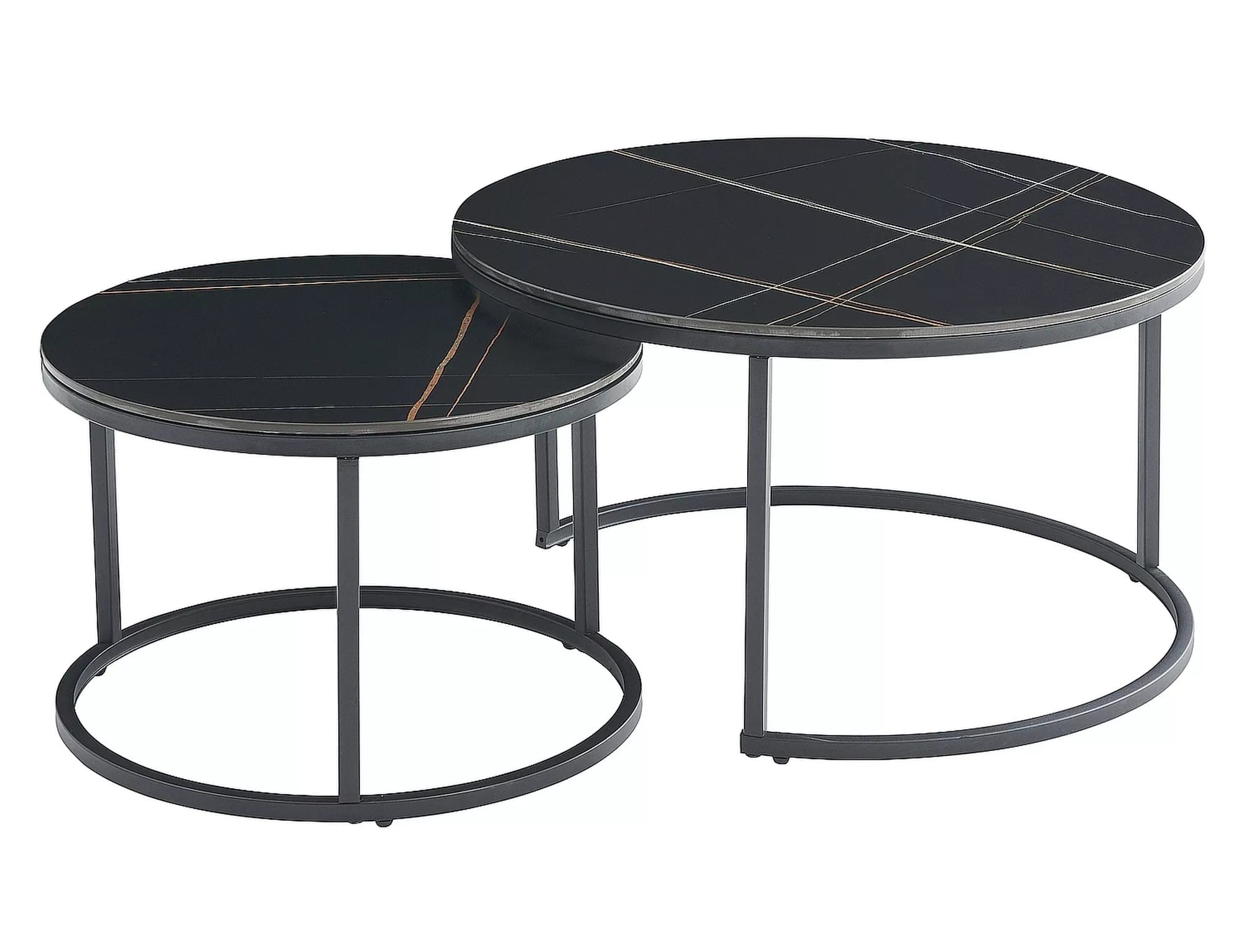 Set di 2 tavolini da caffè Ferrante D Nero (2)