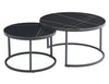 Set di 2 tavolini da caffè Ferrante D Nero (2)