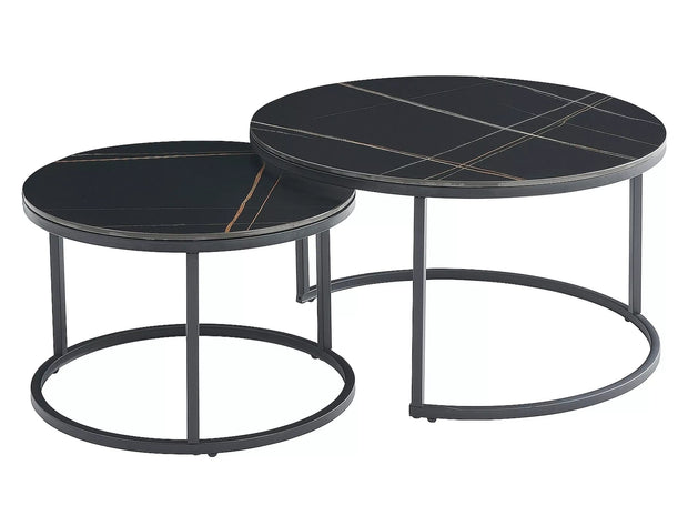 Set di 2 tavolini da caffè Ferrante D Nero (2)