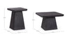 Bizzotto Set di 2 tavolini da caffè Fuji Nero