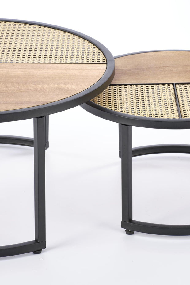 Set di 2 tavolini da caffè Garmina Quercia (6)