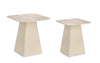Bizzotto Set di 2 tavolini da caffè Hardy Crema