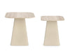 Bizzotto Set di 2 tavolini da caffè Hardy Crema