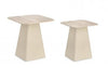 Bizzotto Set di 2 tavolini da caffè Hardy Crema