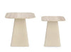 Bizzotto Set di 2 tavolini da caffè Hardy Crema