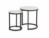 Set di 2 tavolini da caffè Hola Bianco e Nero