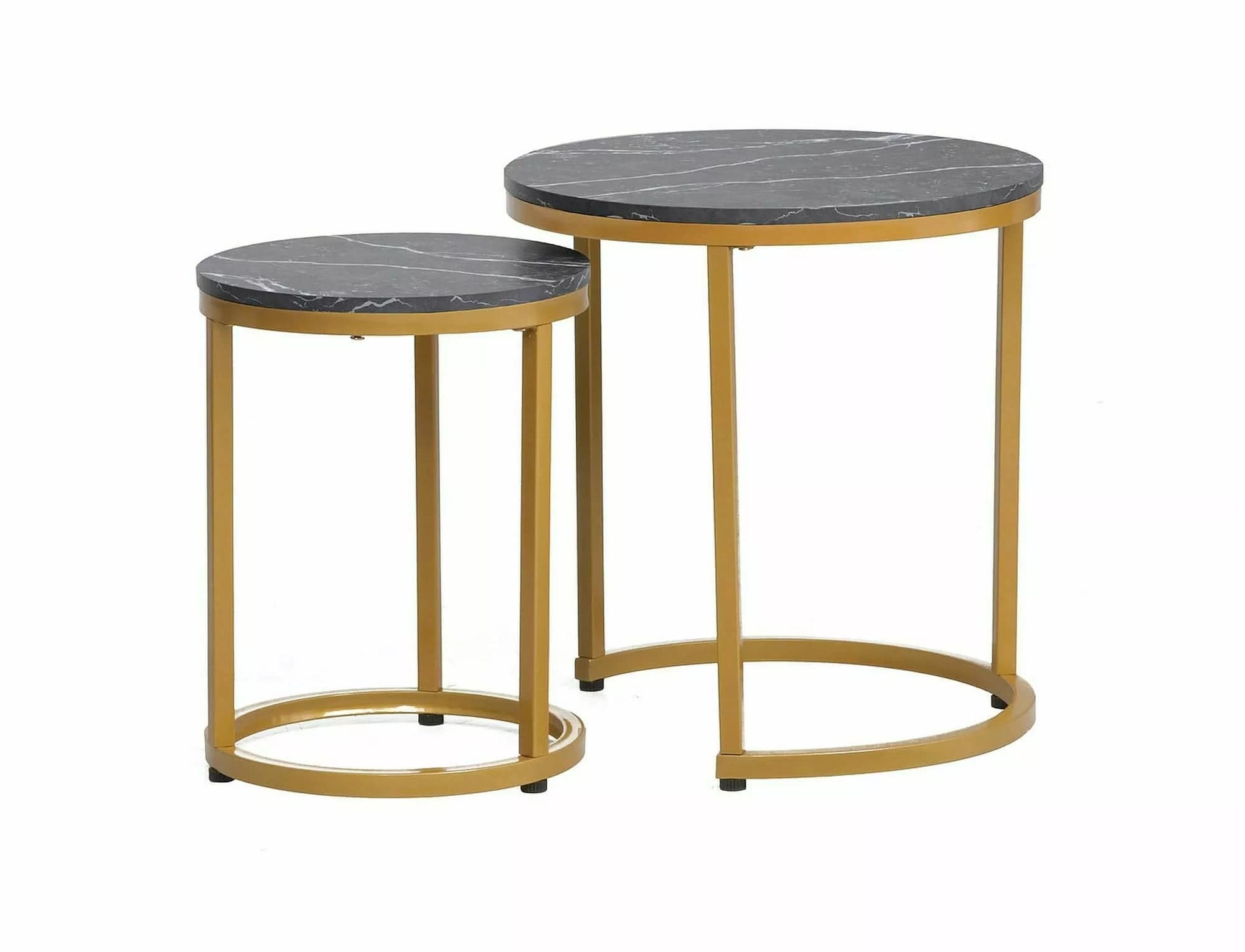 Set di 2 tavolini da caffè Hola Nero