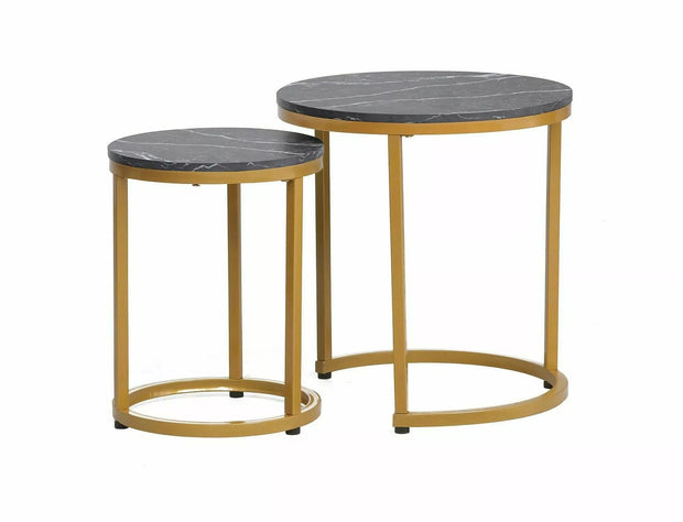Set di 2 tavolini da caffè Hola Nero