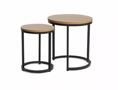 Set di 2 tavolini da caffè Hola Quercia
