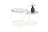 Set di 2 tavolini da caffè Ines Beige