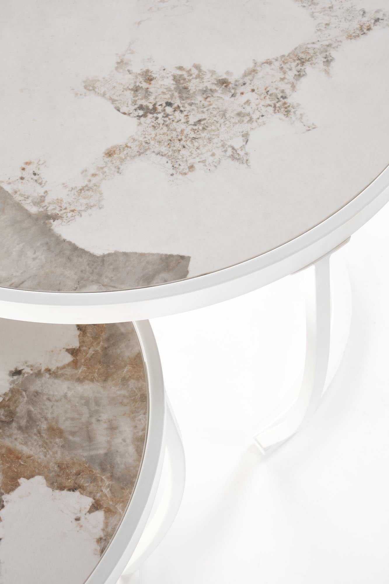 Set di 2 tavolini da caffè Ines Beige (3)