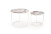 Set di 2 tavolini da caffè Ines Beige (5)