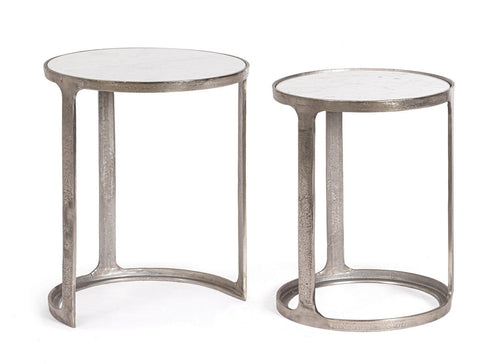 Bizzotto Set di 2 tavolini da caffè Janira Grigio