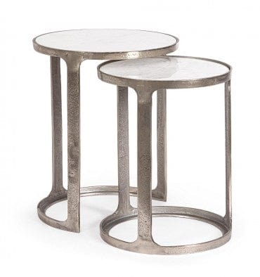 Bizzotto Set di 2 tavolini da caffè Janira Grigio
