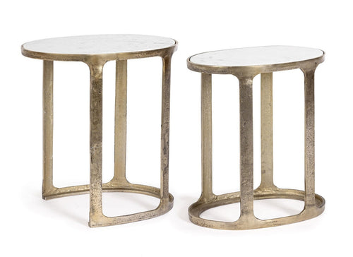 Bizzotto Set di 2 tavolini da caffè Janira Ottone