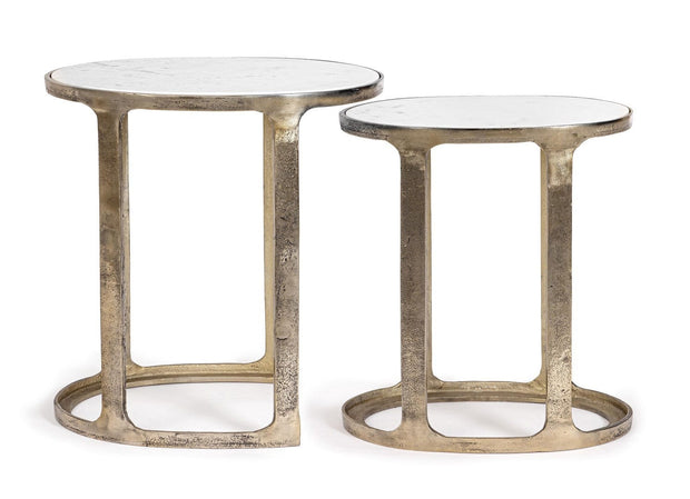 Bizzotto Set di 2 tavolini da caffè Janira Ottone