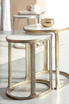 Bizzotto Set di 2 tavolini da caffè Janira Ottone