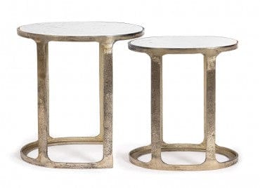 Bizzotto Set di 2 tavolini da caffè Janira Ottone