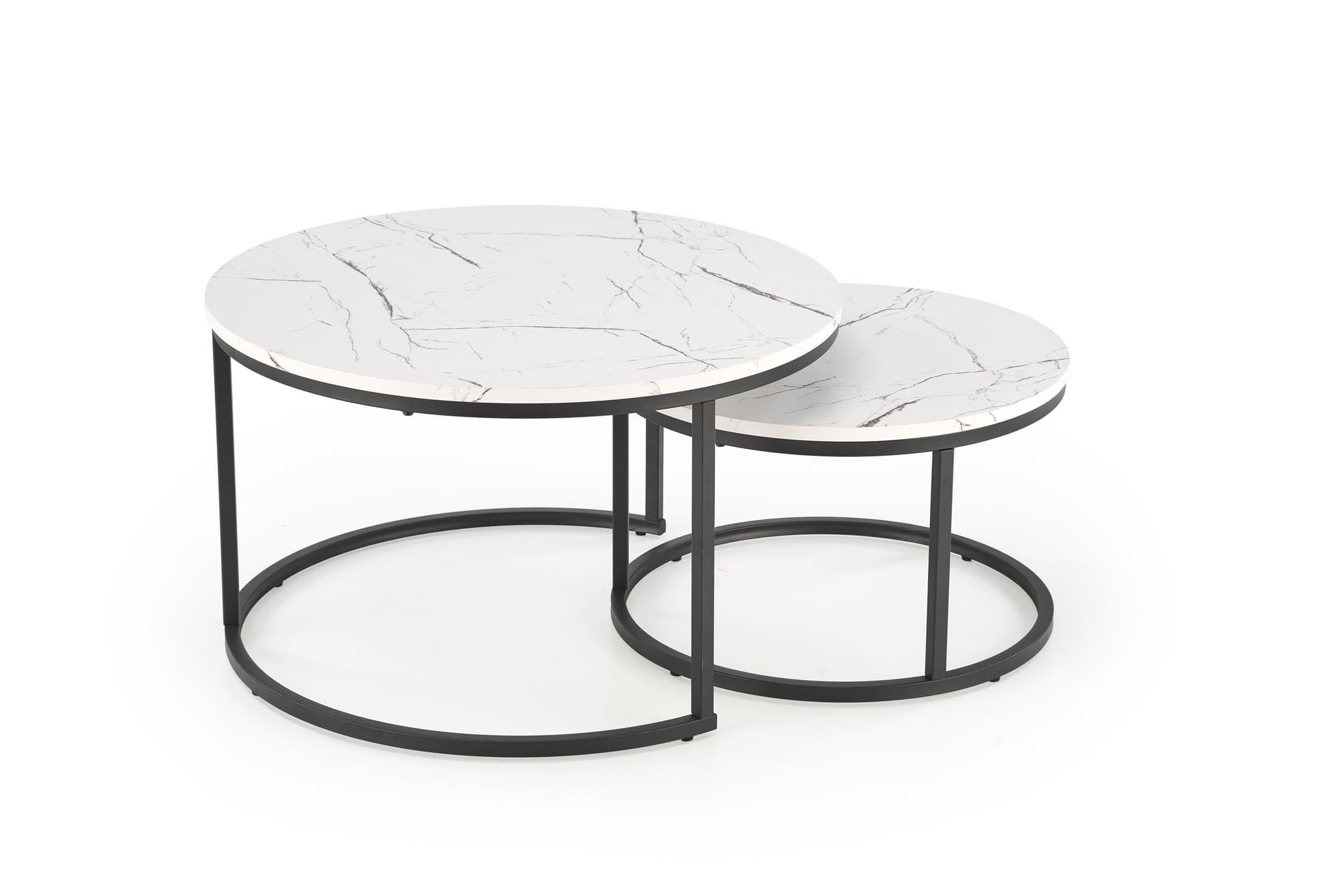 Set di 2 tavolini da caffè Java Bianco