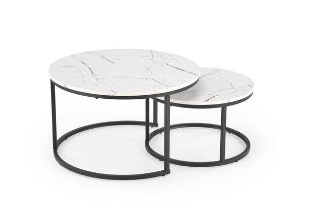 Set di 2 tavolini da caffè Java Bianco