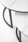 Set di 2 tavolini da caffè Java Bianco (5)