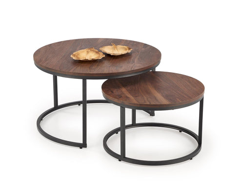 Set di 2 tavolini da caffè Java Noce