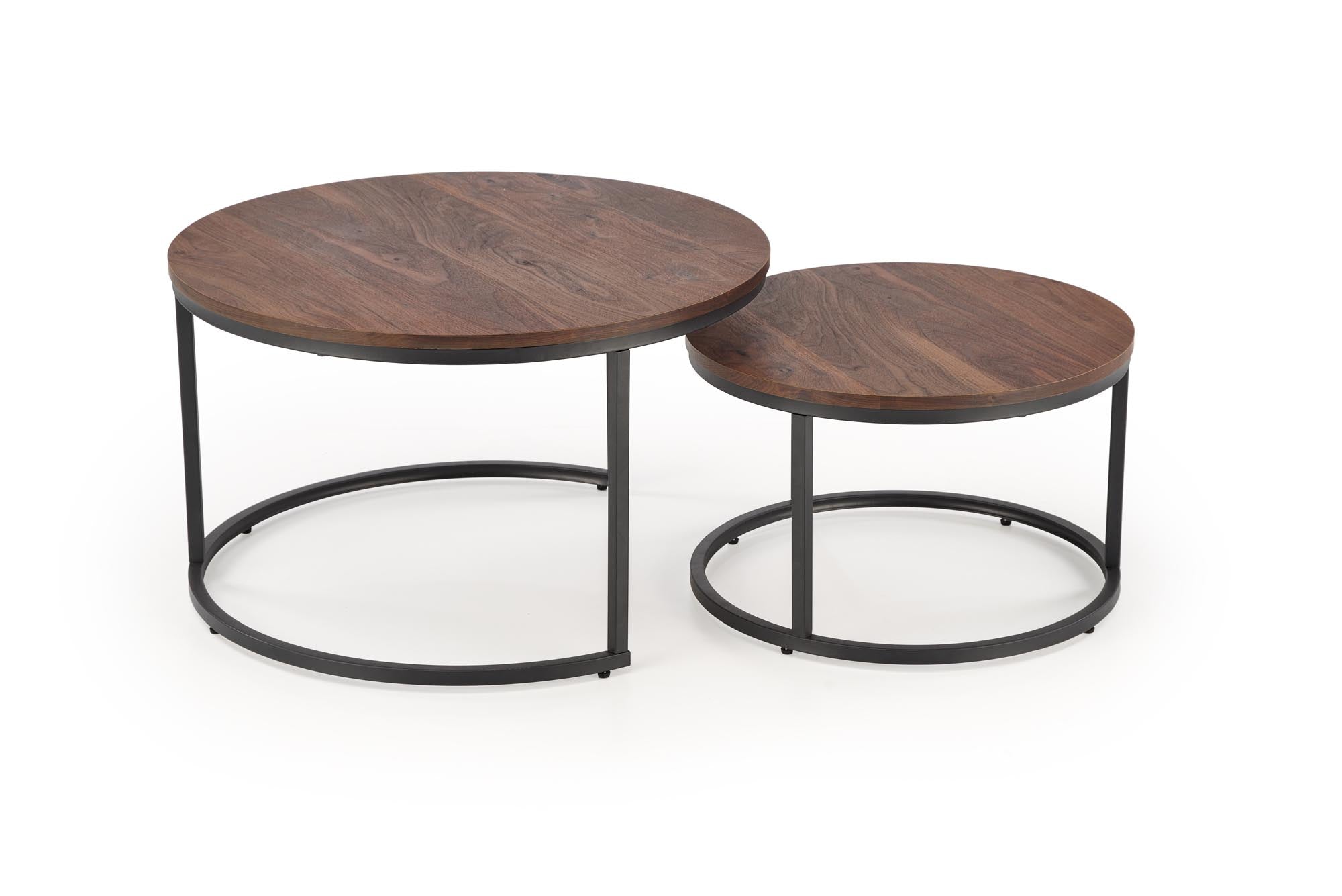 Set di 2 tavolini da caffè Java Noce (5)