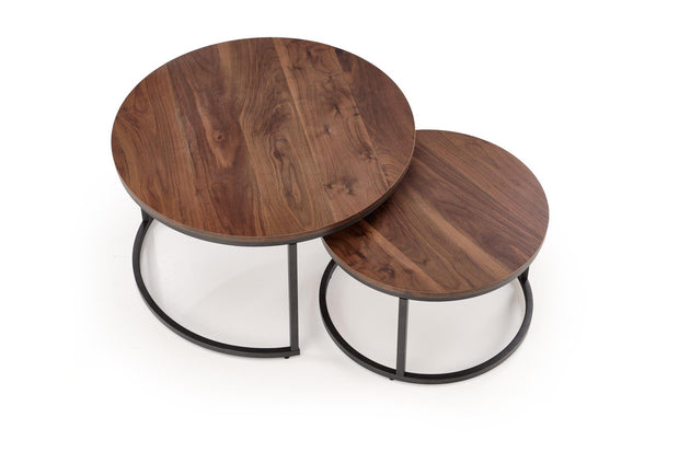 Set di 2 tavolini da caffè Java Noce (7)