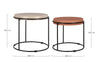 Bizzotto Set di 2 tavolini da caffè Ketaki Beige