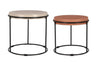 Bizzotto Set di 2 tavolini da caffè Ketaki Beige