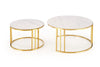 Set di 2 tavolini da caffè Mercury 3 Bianco (4)