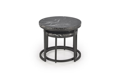Set di 2 tavolini da caffè Oreo Nero (1)