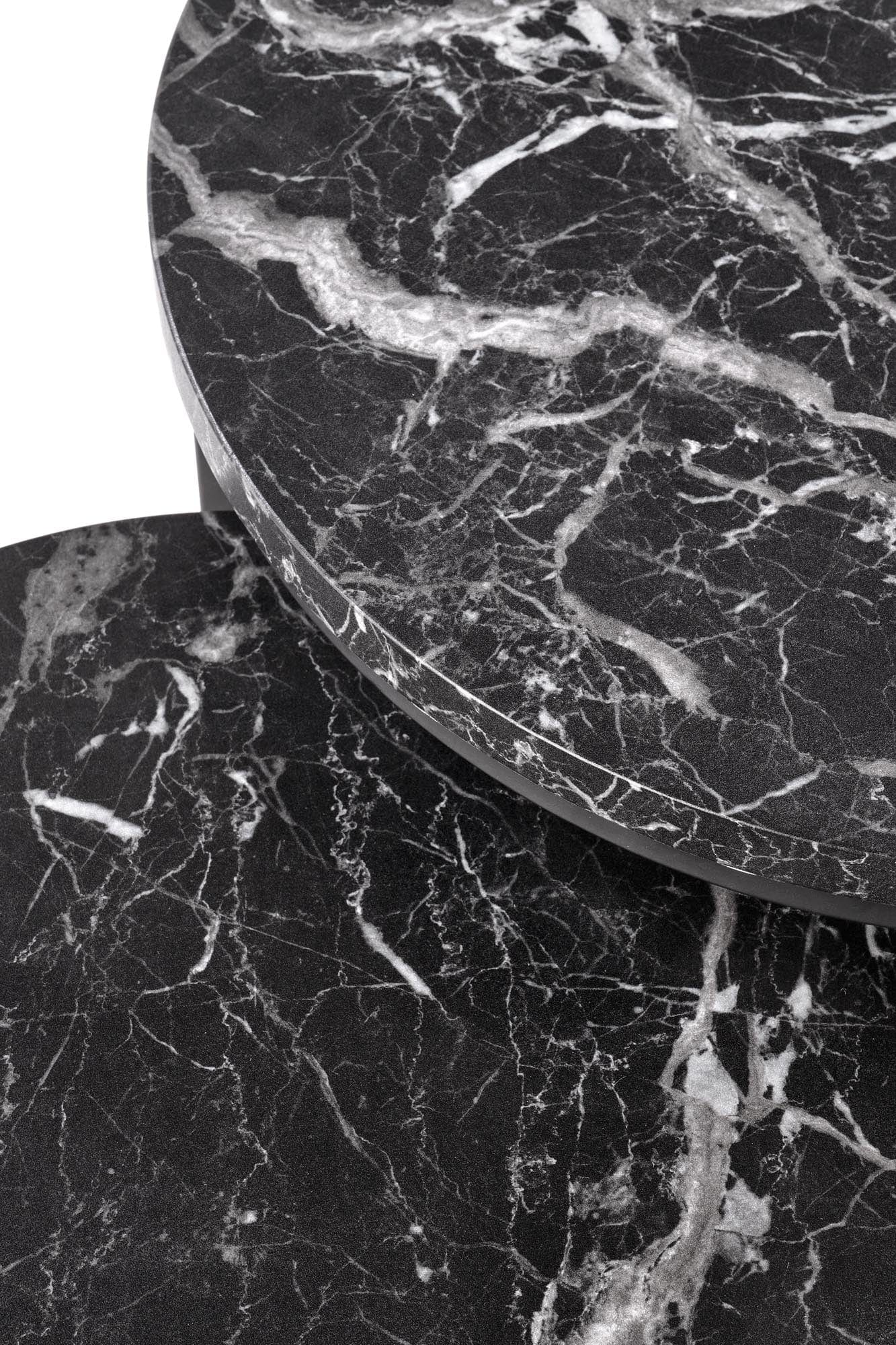 Set di 2 tavolini da caffè Oreo Nero (4)