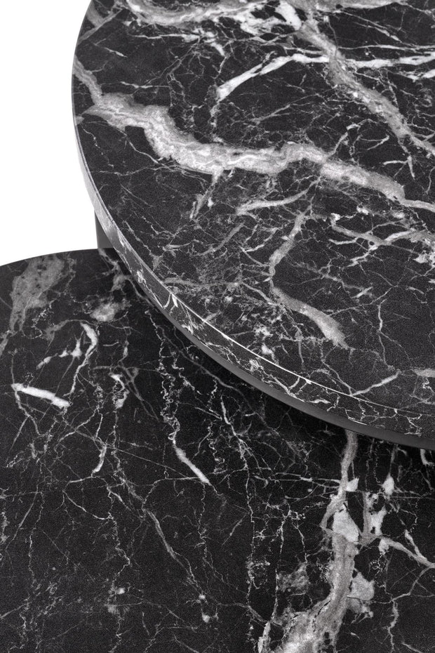 Set di 2 tavolini da caffè Oreo Nero (4)