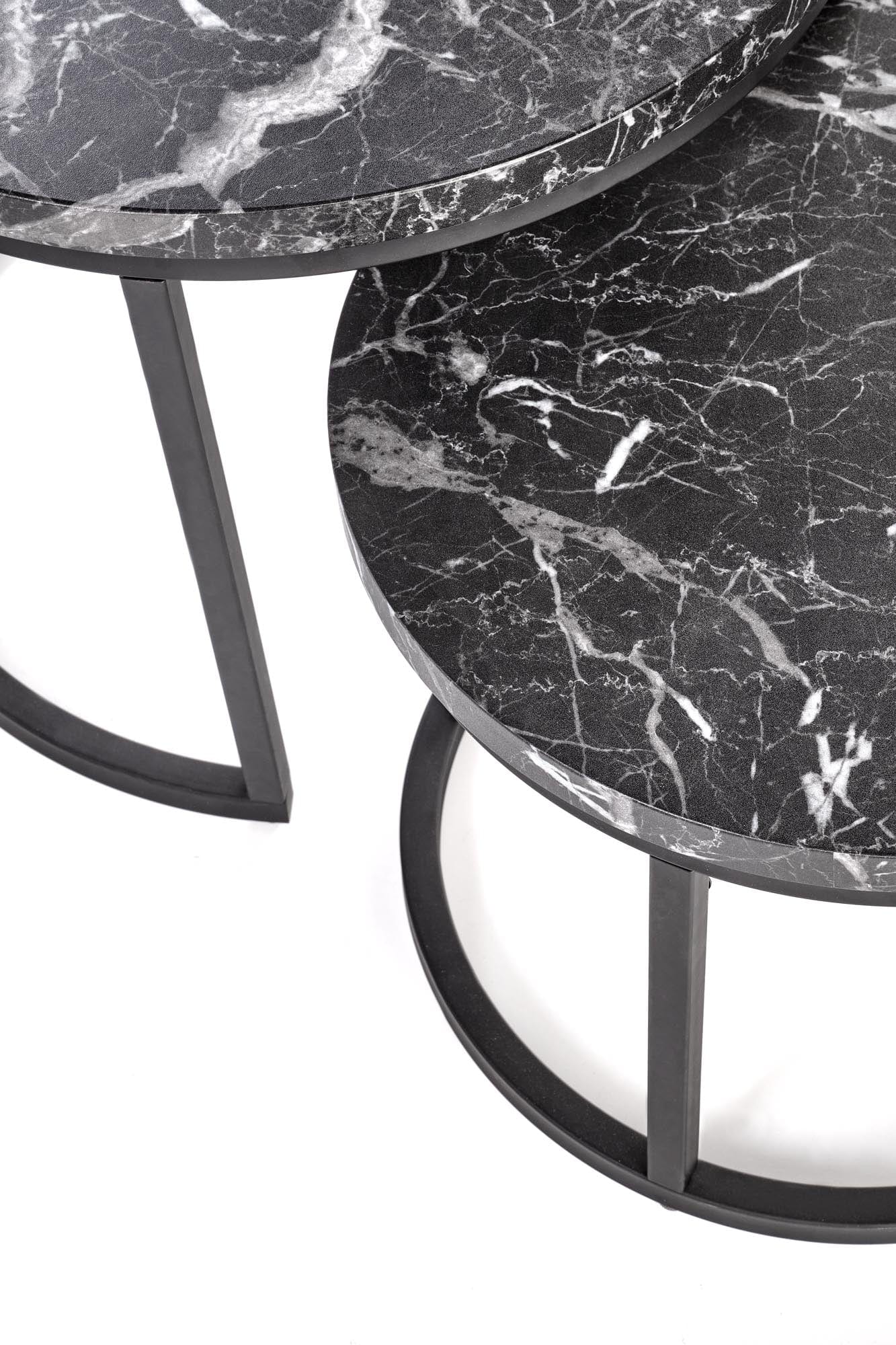 Set di 2 tavolini da caffè Oreo Nero (7)