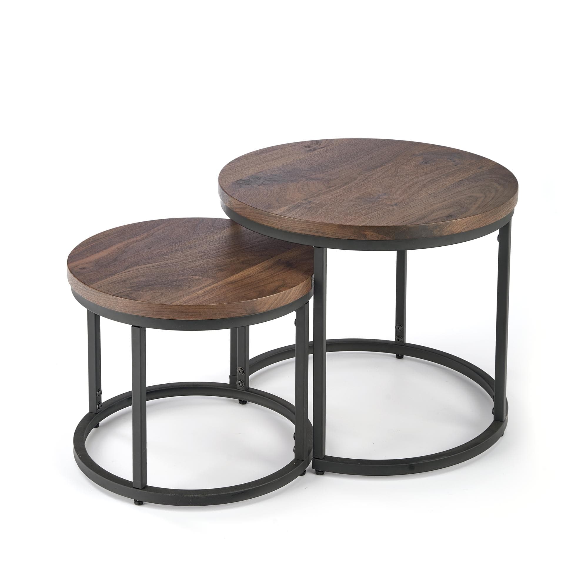 Set di 2 tavolini da caffè Oreo Noce (2)